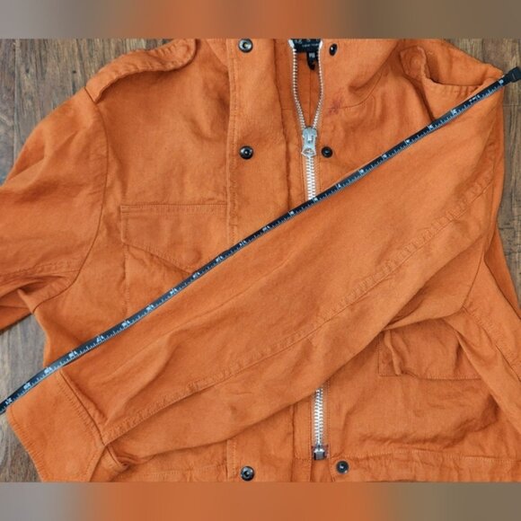 Rag & Bone XXS Cropped Burnt Orange Military Style Jacket - Picture 15 of 16